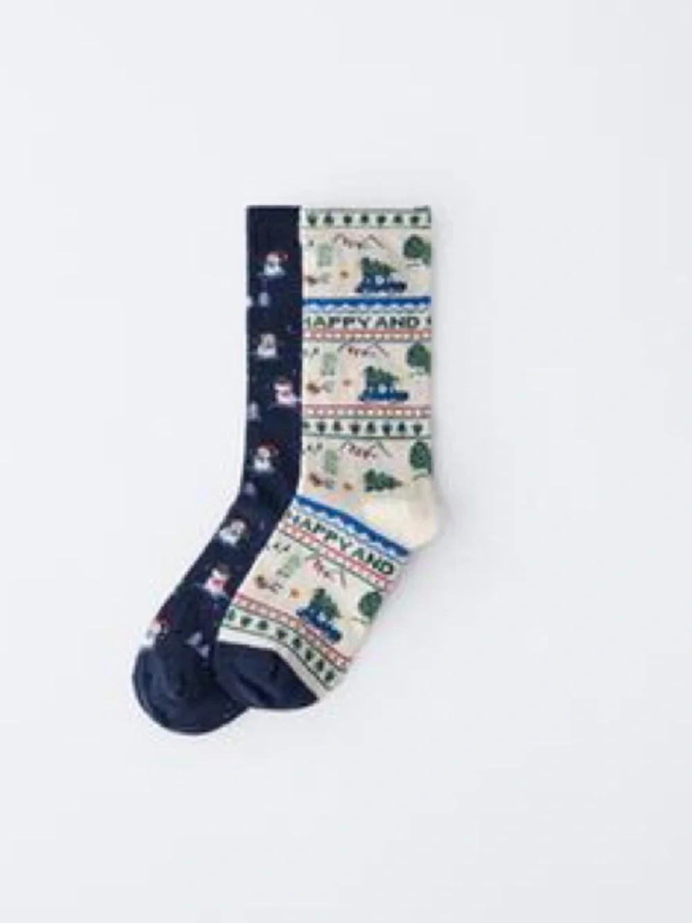 NWT. Zara Kids 2-Pack of Tree and Snowman Socks. Size 8-10 years.